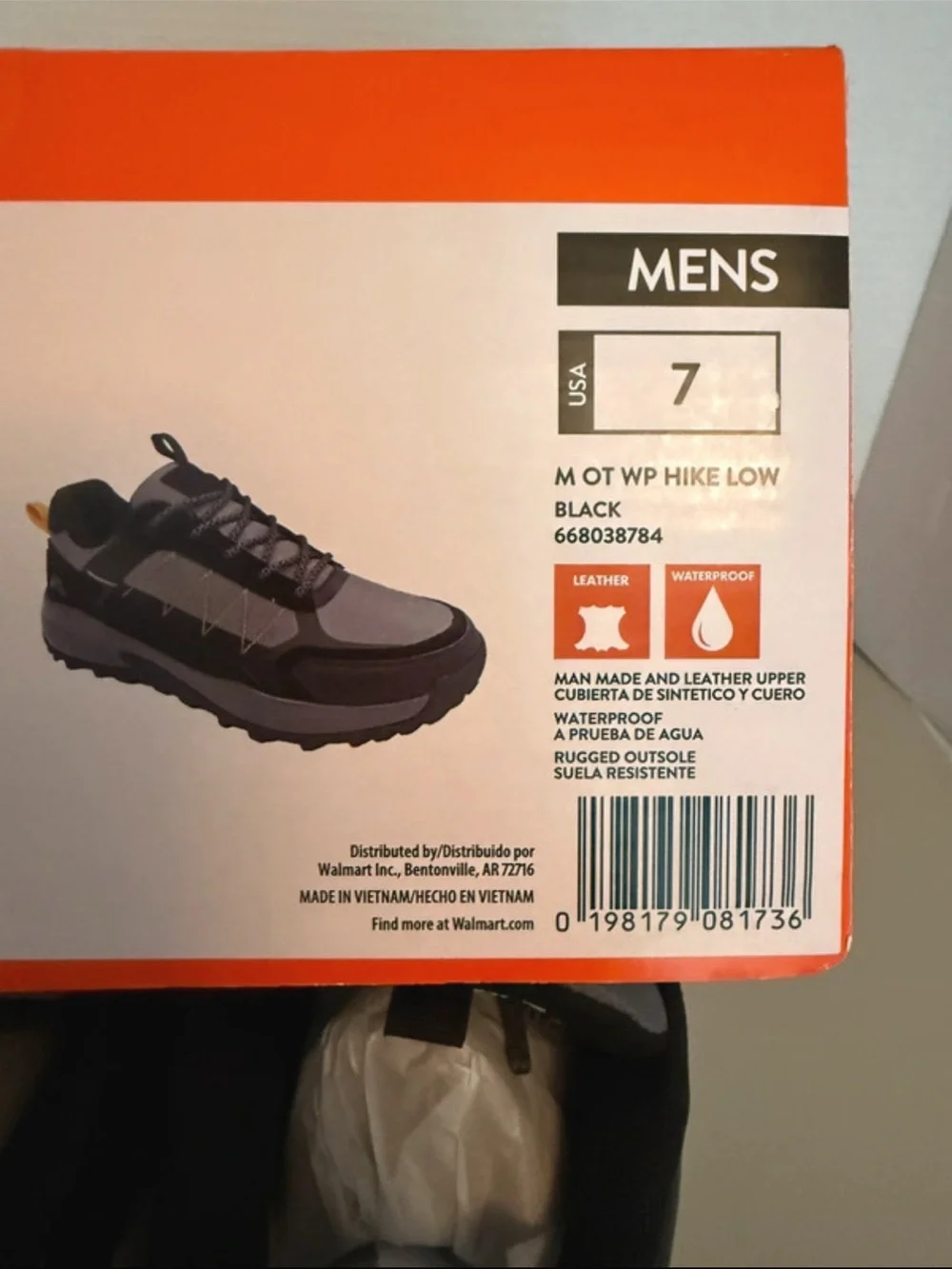NEW! Ozark Trail Men's Waterproof Hiking Shoes Size 7